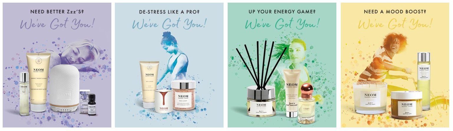 neom organic products, wellbeing treatments, the skin clinic at urban spa, bishops stortford