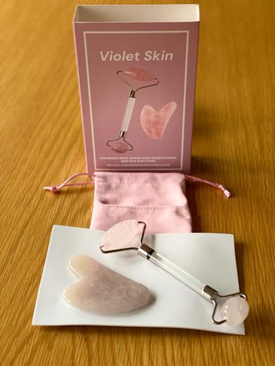 Violet Skin Dual-Ended Rose Quartz Stone