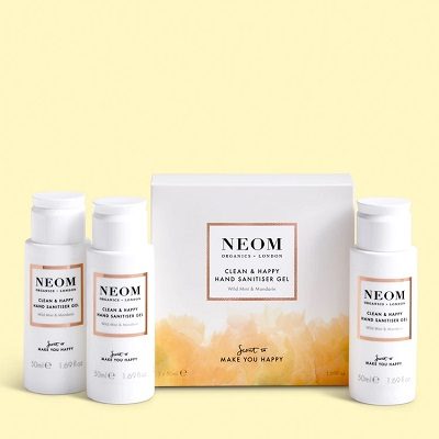 NEOM Clean & Happy Hand Sanitiser Gel (Pack of 3)