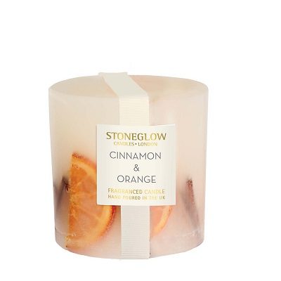 Stoneglow Seasonal Collection - Cinnamon & Orange - Scented Candle 3 Wick Pillar