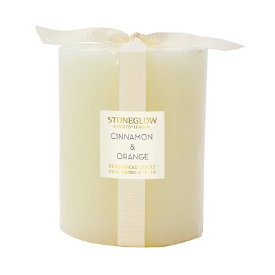 Stoneglow Seasonal Collection - Cinnamon & Orange - Scented Candle Short Pillar